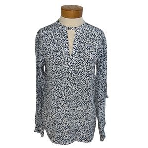 W by Worth XS Split Sleeve Floral Silk Top